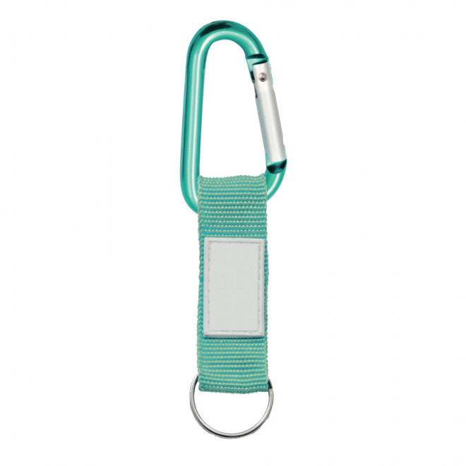 PORTE-CLES PUBLICITAIRE MOUSQUETON AVEC LANIERE 'HOOK' - vert anis