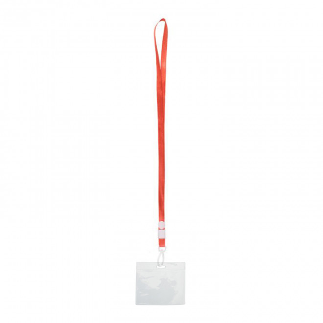 TOUR DE COU AVEC PORTE CARTES 'MOTI' - rouge