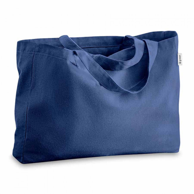 SAC COTON RECYCLE PERSONNALISABLE 'VOJO' - bleu
