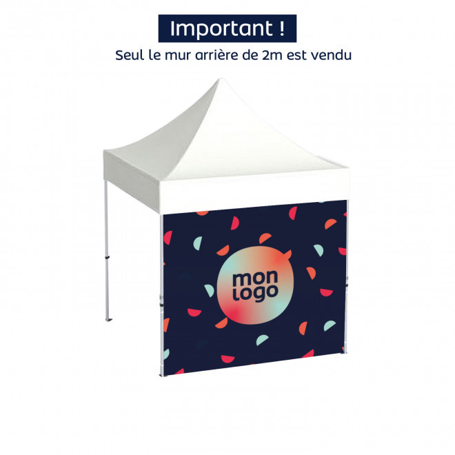 MUR POUR TENTE PLIANTE PERSONNALISABLE 'TELTA' - blanc