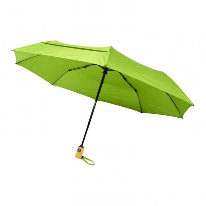 PARAPLUIE TEMPETE PERSONNALISE 'WESTPORT RPET BOIS' - citron vert