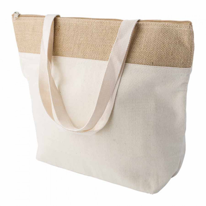 SAC ISOTHERME PERSONNALISABLE EN JUTE 220 GR/M² 'VELCO' - écru