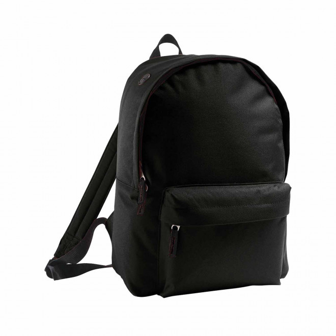 SAC A DOS PERSONNALISABLE EN POLYESTER 'RIDER' - noir