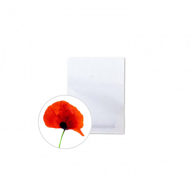 SACHET DE GRAINES PERSONNALISABLE  ZERO PLASTIQUE 'RECOLTI' - coquelicot