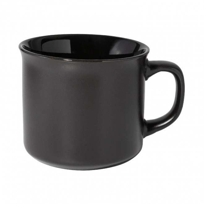 MUG EN CERAMIQUE 300ML PERSONNALISABLE 'BROBY COLOR' - noir