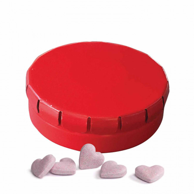 EXPRESS 48H - BOÎTE À BONBONS COEUR PUBLICITAIRE 'CLIC CLAC' - rouge