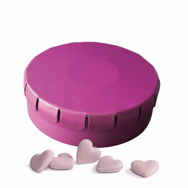 EXPRESS 48H - BOÎTE À BONBONS COEUR PUBLICITAIRE 'CLIC CLAC' - violet