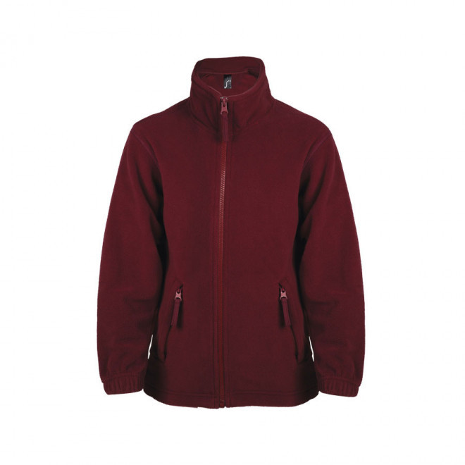 VESTE POLAIRE ZIPPEE MIXTE ENFANT 'NORTH KIDS' 300 GR/M² - bordeaux