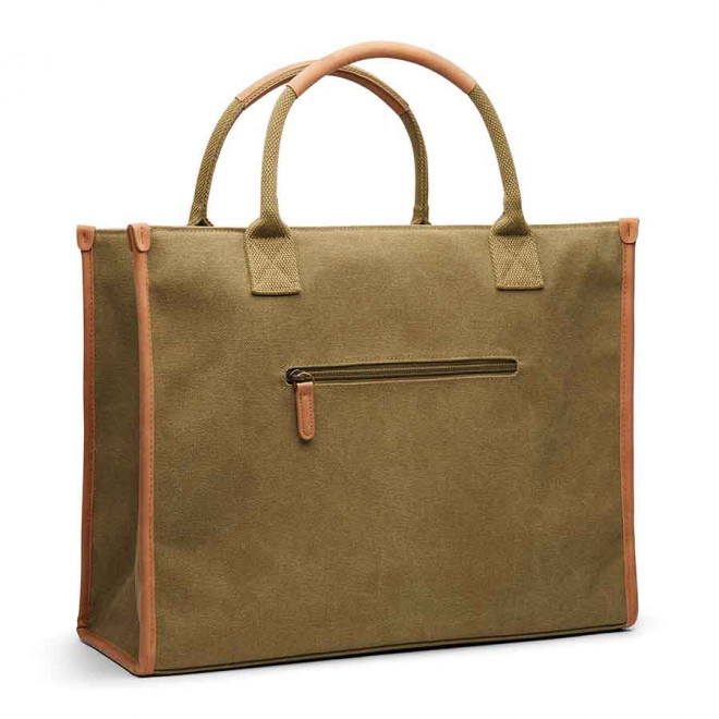 CABAS PERSONNALISABLE EN TOILE RECYCLEE 'MASTY' - vert