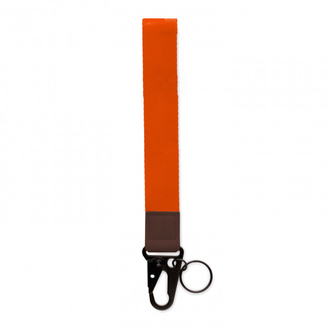 PORTE-CLE PERSONNALISABLE AVEC MOUSQUETON 'CAPTY' - orange