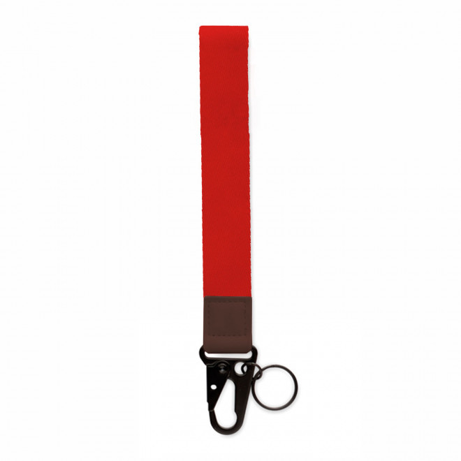 PORTE-CLE PERSONNALISABLE AVEC MOUSQUETON 'CAPTY' - rouge