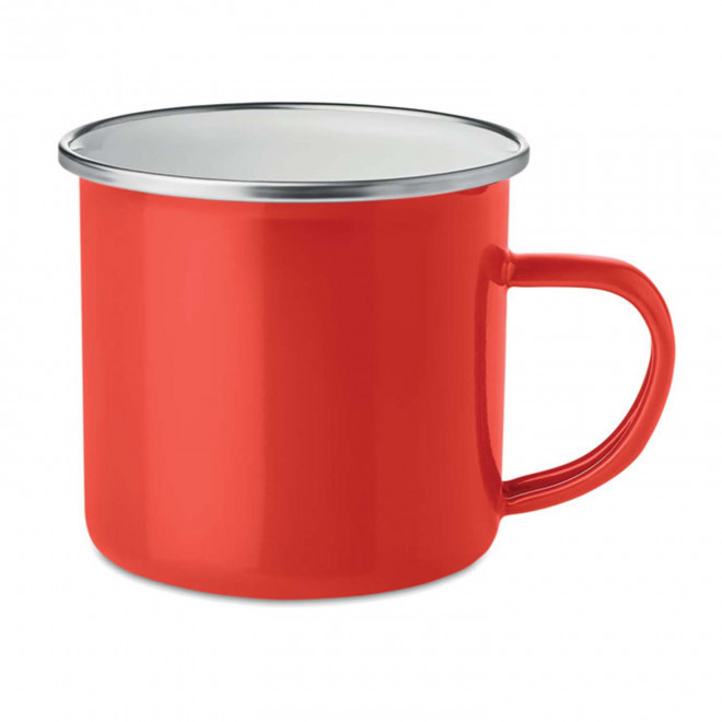 RAPIDE 4J - MUG PUBLICITAIRE EN MÉTAL ÉMAILLÉ 'RANIA' - rouge