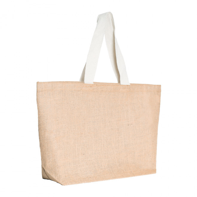 SAC DE PLAGE PUBLICITAIRE EN JUTE  'BAIA' - naturel