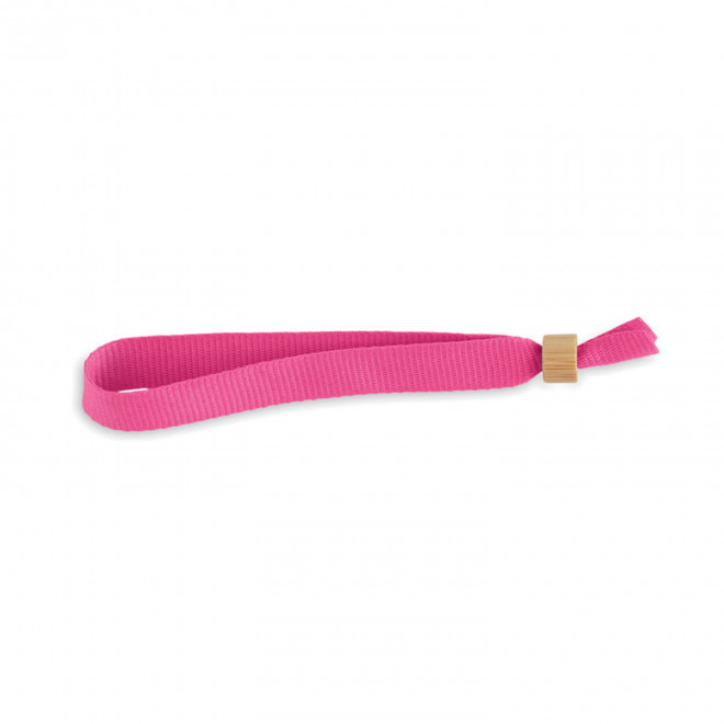 RAPIDE 4J - BRACELET PUBLICITAIRE ANNEAU BAMBOU 'ANIME RPET' - fuchsia