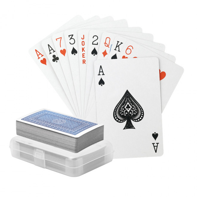 JEU DE 54 CARTES PUBLICITAIRE 'FLUSH' - bleu