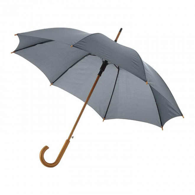 PARAPLUIE PERSONNALISABLE CANNE AUTO 'DAWOOD' - gris