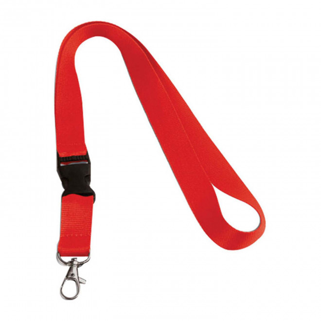TOUR DE COU PERSONNALISABLE AVEC CLIP DETACHABLE 'LAZO' 4J - rouge