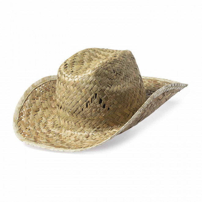 CHAPEAU DE PAILLE NATURELLE PERSONNALISABLE 'LUA COWBOY' - paille