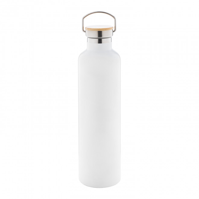 BOUTEILLE ISOTHERME 1L PERSONNALISABLE 'HOLLY RECYCLE' - blanc