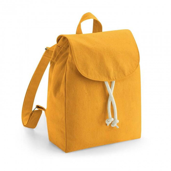 MINI SAC A DOS COTON ORAGANIQUE PERSONNALISABLE 'MATE' - ambre