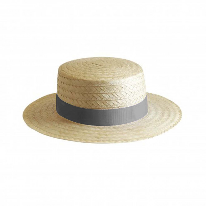 CHAPEAU CANOTIER PERSONNALISABLE 'CANOTA EU' - gris
