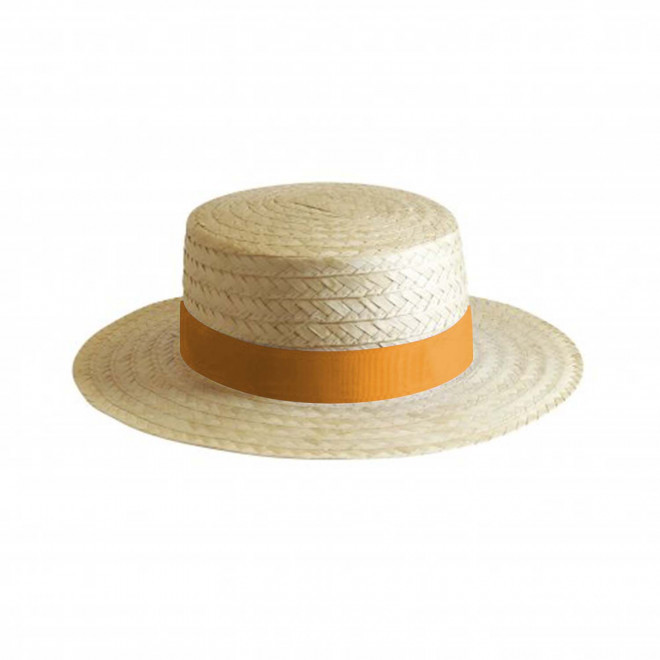 CHAPEAU CANOTIER PERSONNALISABLE 'CANOTA EU' - orange
