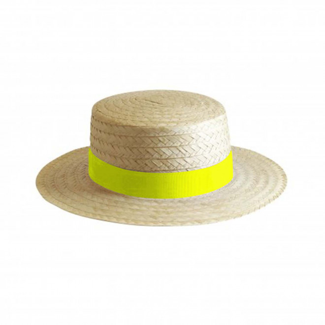 CHAPEAU CANOTIER PERSONNALISABLE 'CANOTA EU' - jaune fluo
