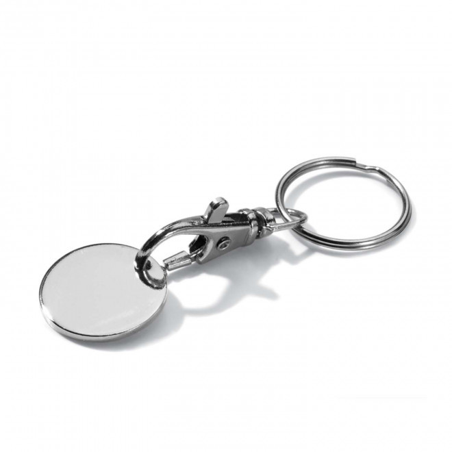 RAPIDE 4J - PORTE-CLES JETON METAL 'KEMA' - argenté