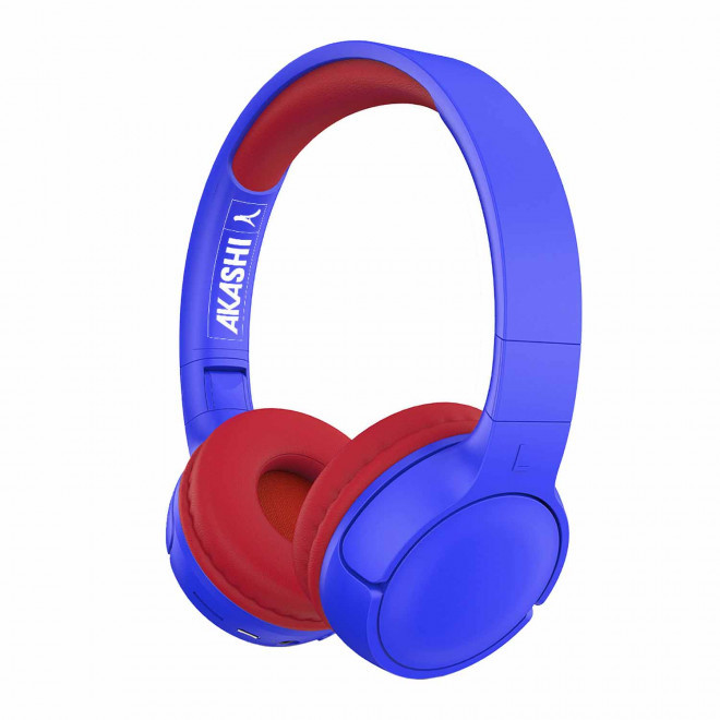CASQUE BLUETOOTH® PERSONNALISABLE POUR ENFANT 'CASQUY' - bleu/rouge
