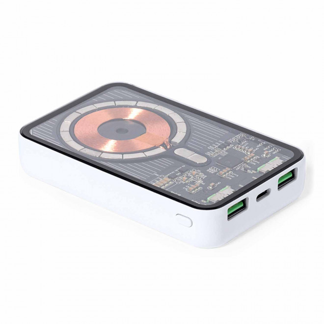 POWERBANK 5000 MAH 15W PERSONNALISABLE 'CUIVRI' - blanc