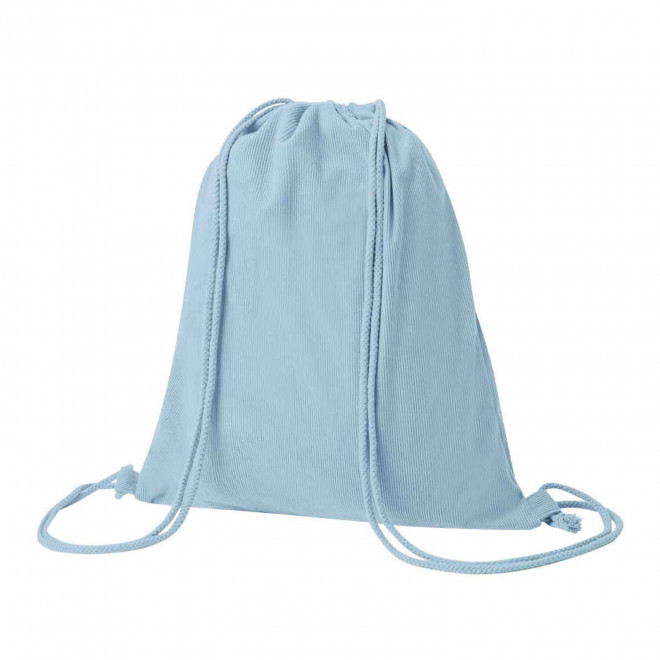 SAC A DOS PERSONNALISABLE EFFET VELOURS 'ZURI' - bleu clair