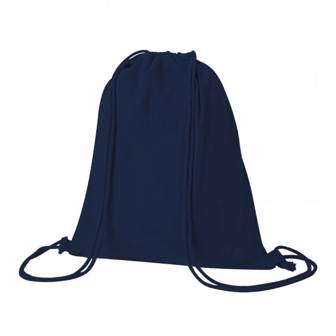 SAC A DOS PERSONNALISABLE EFFET VELOURS 'ZURI' - bleu marine