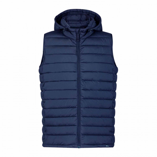 BODYWARMER PERSONNALISABLE A CAPUCHE RPET 'SANBEL'  - marine
