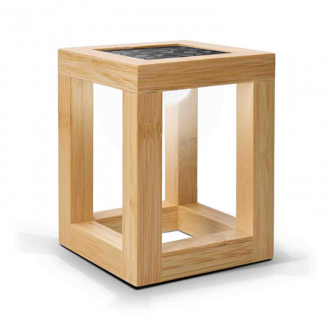 LAMPE SOLAIRE PERSONNALISABLE EN BAMBOU 'ILLUMINATO' - bois