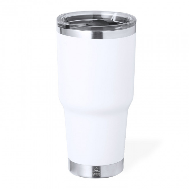 MUG ISOTHERME PERSONNALISABLE 600ML 'TENDENZA' - blanc