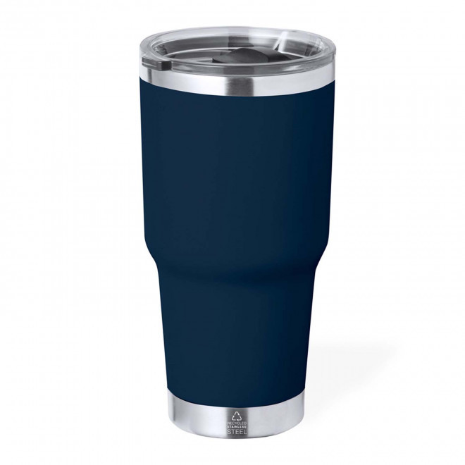MUG ISOTHERME PERSONNALISABLE 600ML 'TENDENZA' - marine