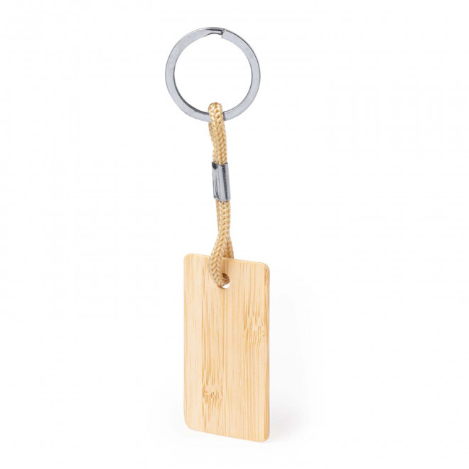 PORTE-CLE BAMBOU PERSONNALISABLE 'MANZI' - naturel