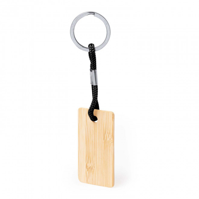 PORTE-CLE BAMBOU PERSONNALISABLE 'MANZI' - noir