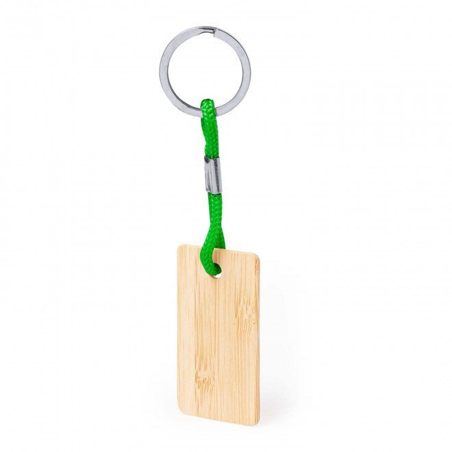 PORTE-CLE BAMBOU PERSONNALISABLE 'MANZI' - vert