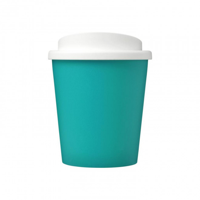 GOBELET ISOTHERME PERSONNALISABLE AMERICANO® 'IBON MINI' - bleu aqua/blanc