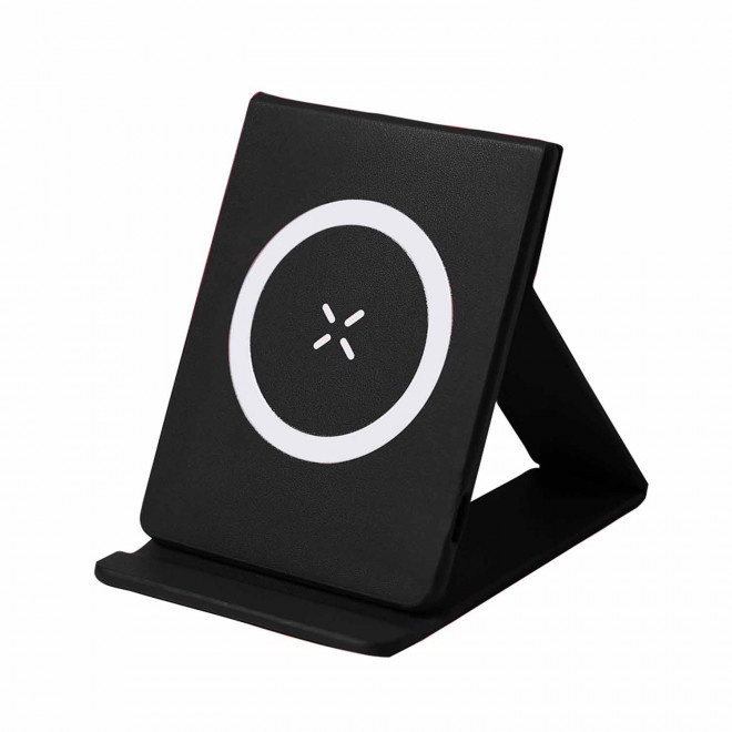 CHARGEUR SUPPORT TELEPHONE PERSONNALISABLE 'GIGO'  - noir