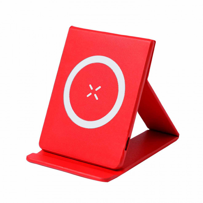 CHARGEUR SUPPORT TELEPHONE PERSONNALISABLE 'GIGO'  - rouge