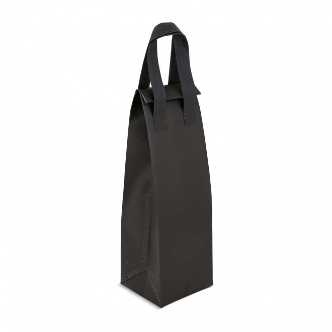 SAC ISOTHERME PERSONNALISABLE FORMAT BOUTEILLE 'CATLYN' - noir