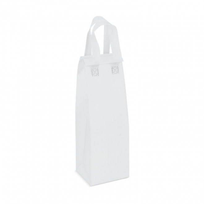 SAC ISOTHERME PERSONNALISABLE FORMAT BOUTEILLE 'CATLYN' - blanc