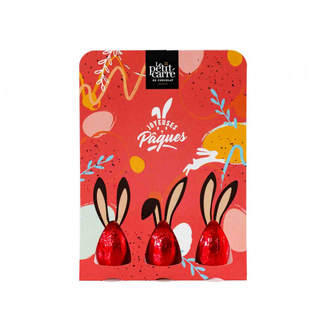 CARTE PERSONNALISABLE AVEC 3 OEUFS 'OSTERN' - noir