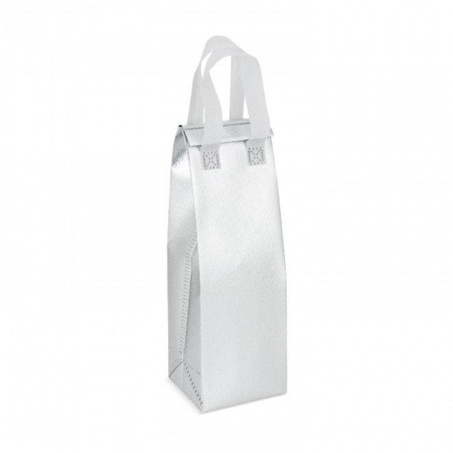 SAC ISOTHERME PERSONNALISABLE FORMAT BOUTEILLE 'CATLYN' - argente