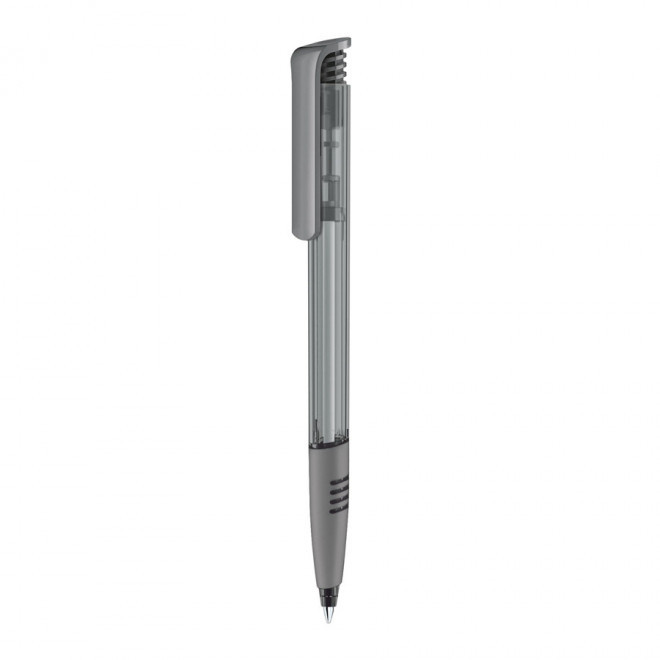 STYLO PERSONNALISÉ SENATOR® 'SUPER HIT GRIP CLEAR' - gris moyen