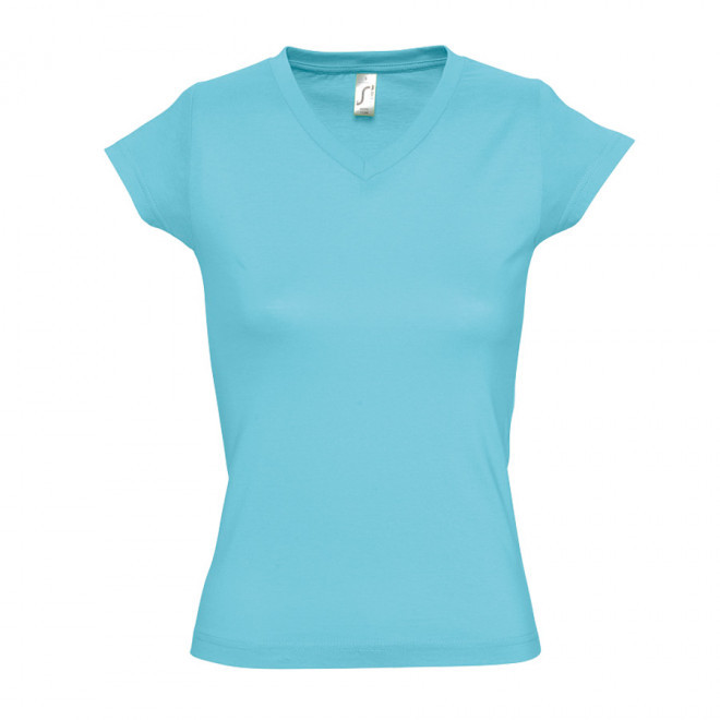 TEE-SHIRT PERSONNALISÉ FEMME 'MOON' 150 GR/M² - bleu atoll