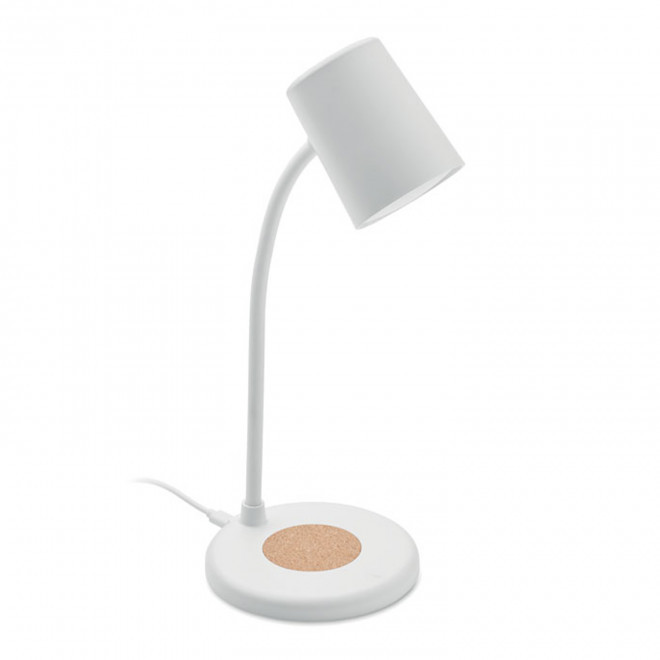LAMPE DE BUREAU INDUCTION 15W PERSONNALISABLE 'LOZU' - blanc