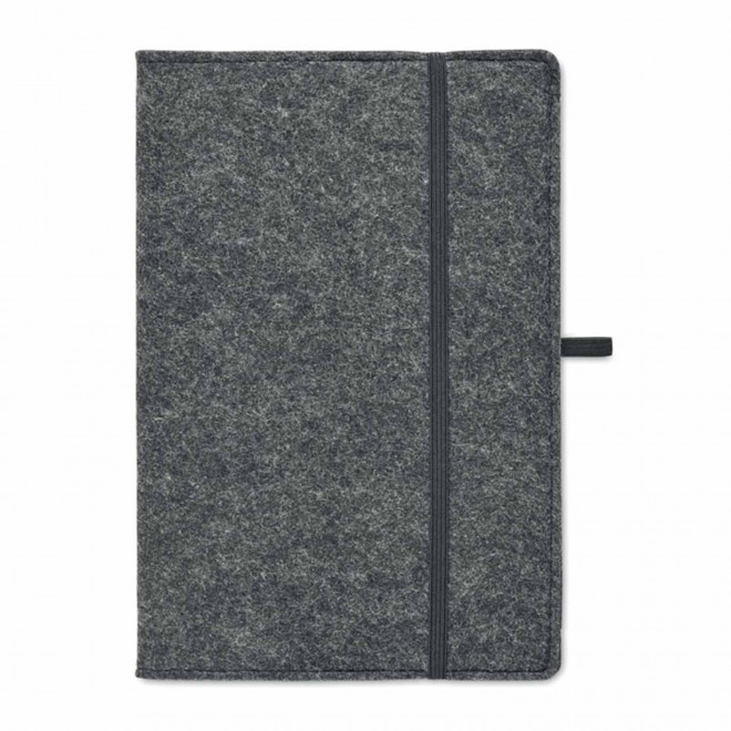 CARNET A5 FEUTRINE RPET 'BONNIE A5' - gris foncé